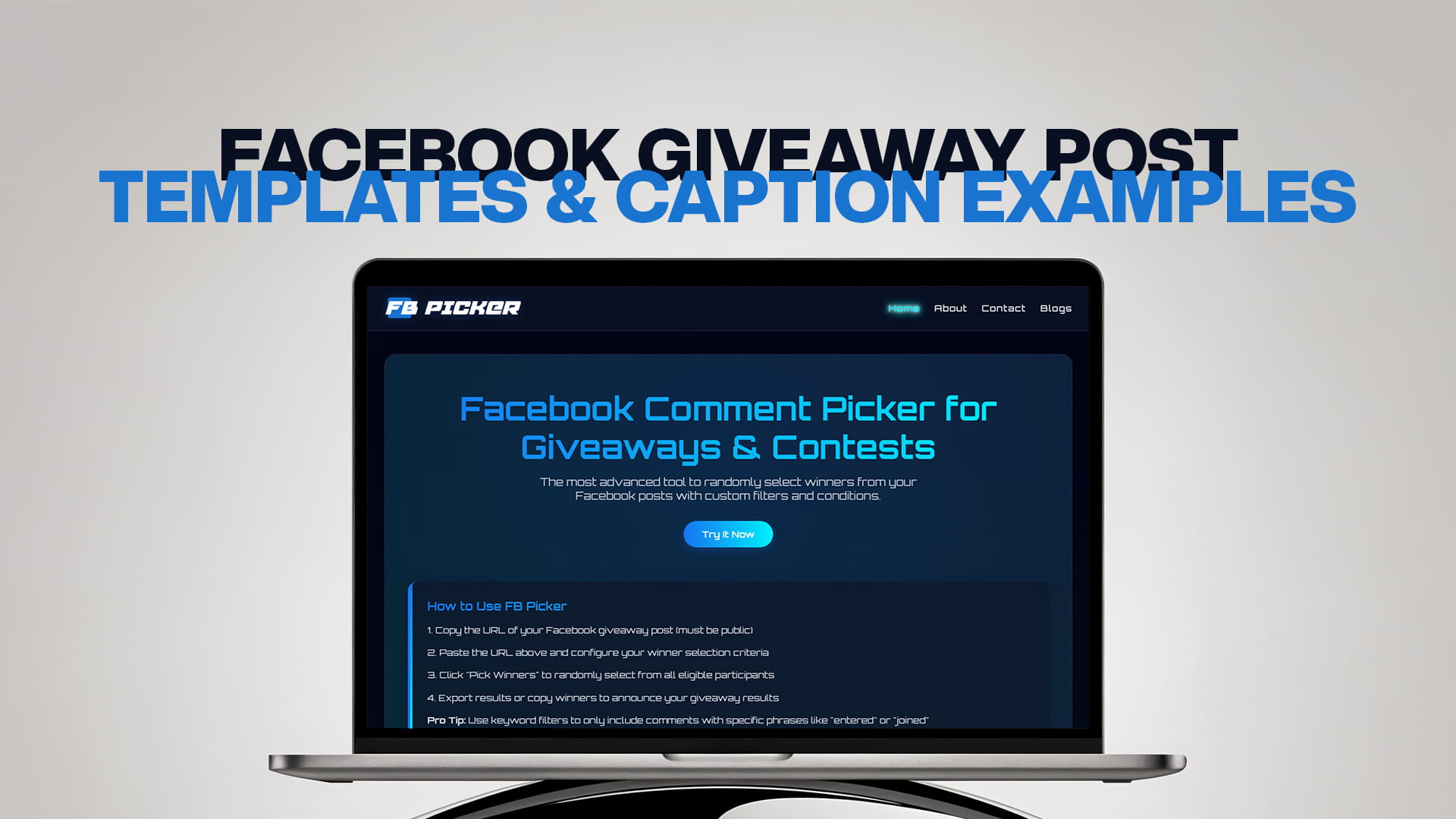 Facebook Giveaway Post Templates & Caption Examples