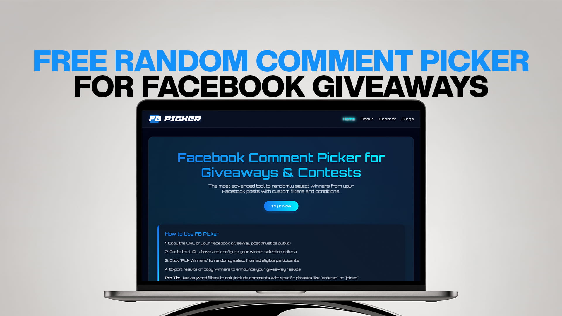 Free Random Comment Picker for Facebook Giveaways