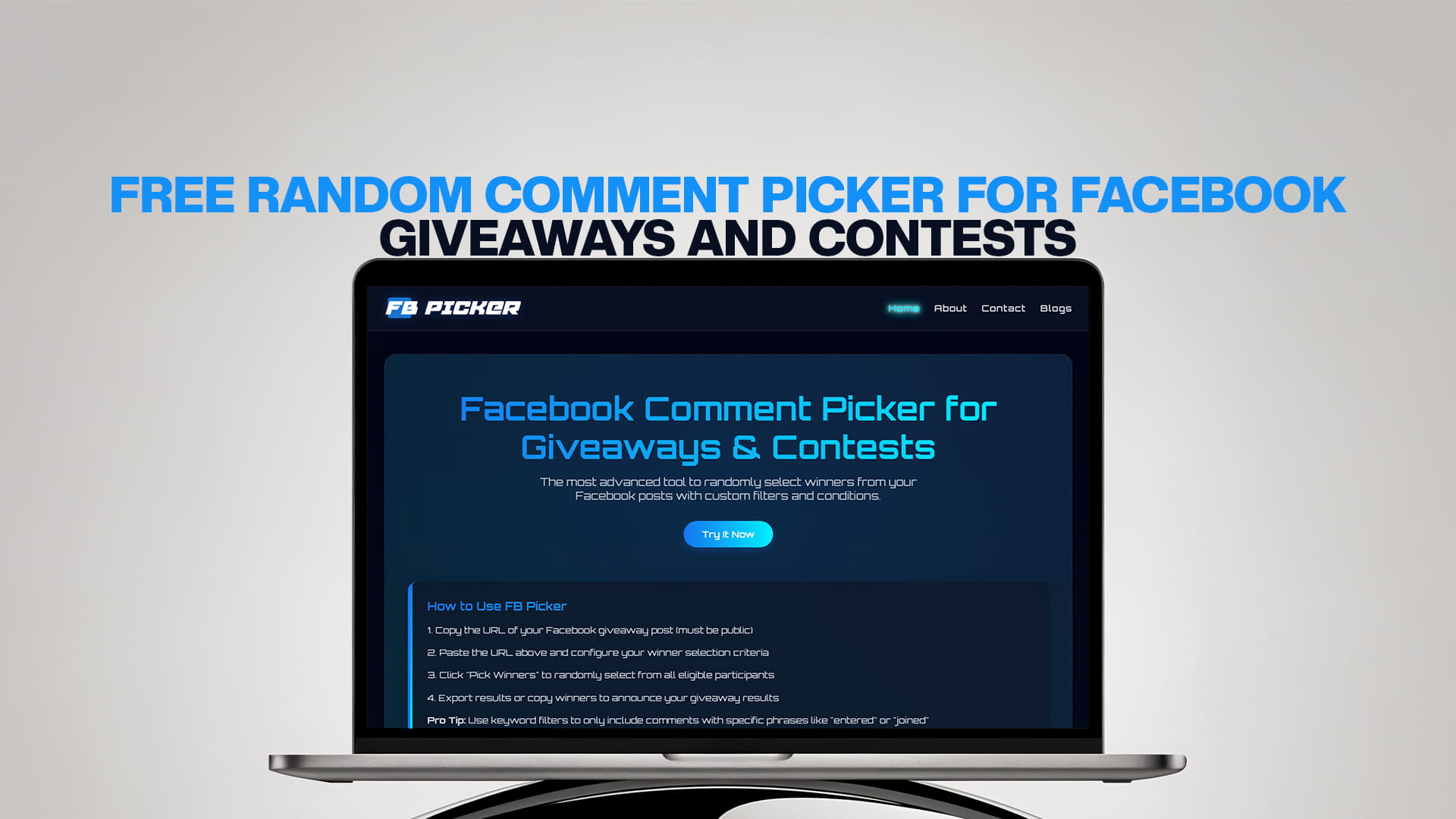 Free Random Comment Picker for Facebook Giveaways and Contests