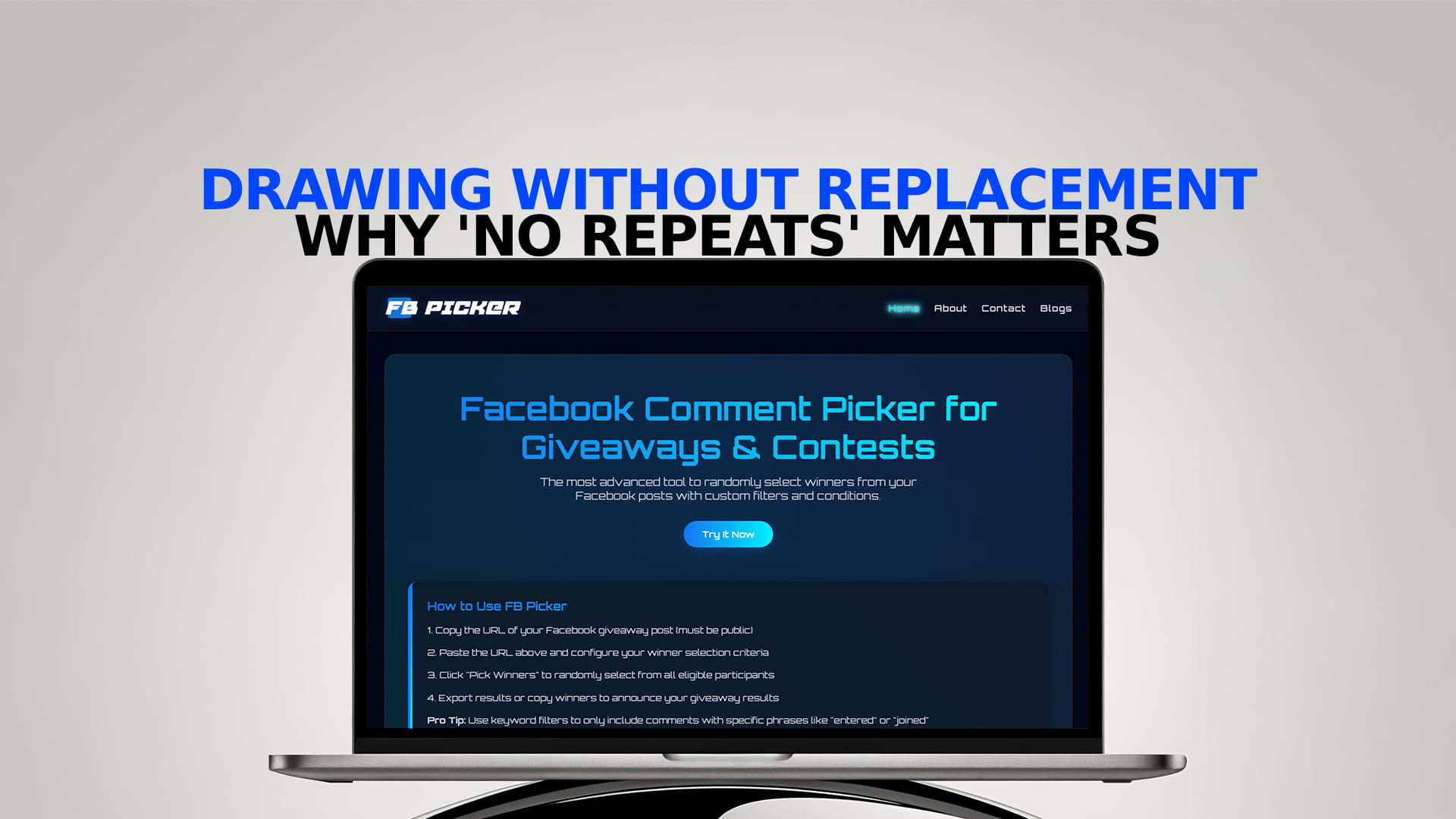 Drawing without Replacement: why 'no repeats' Matters