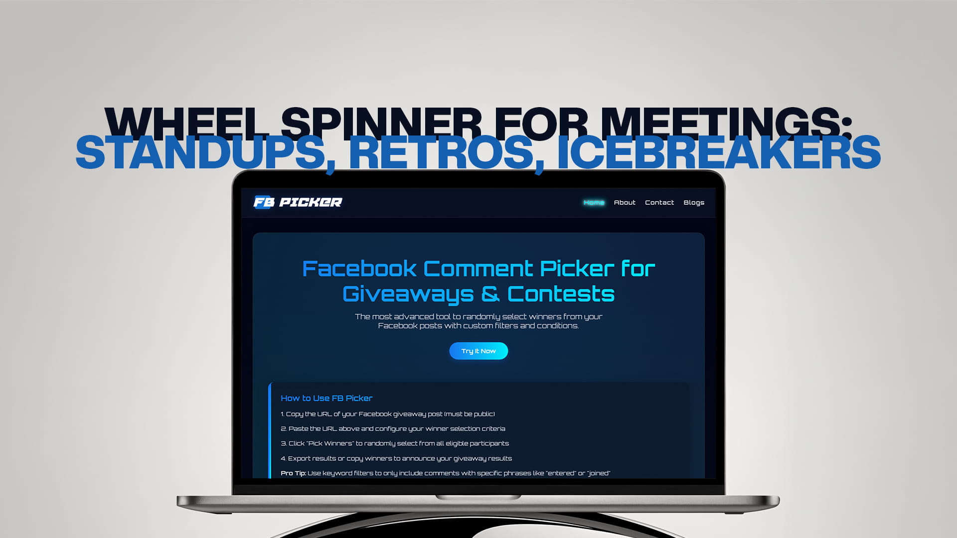 Wheel Spinner for Meetings: Standups, Retros, Icebreakers