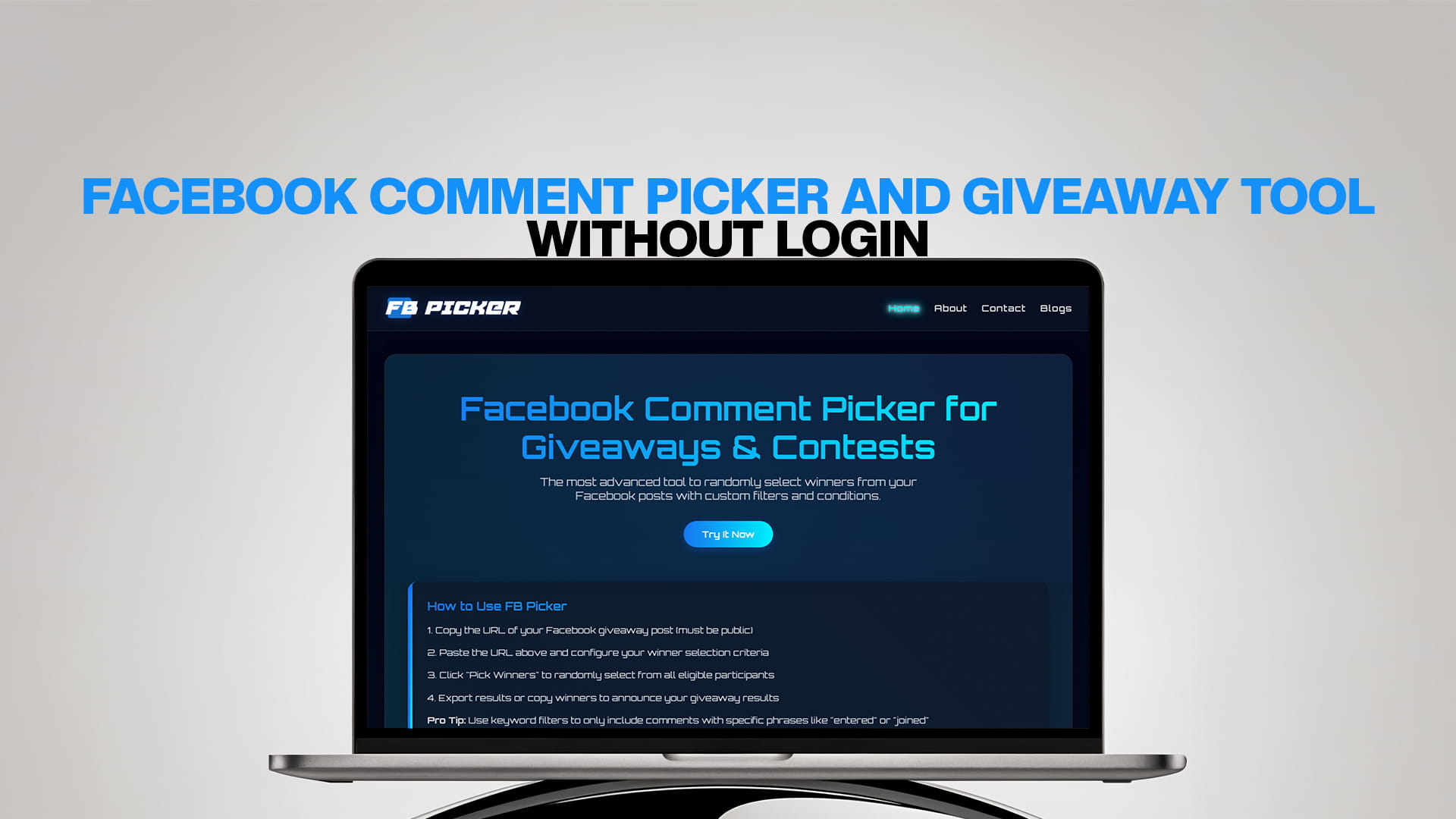 Facebook Comment Picker and Giveaway Tool Without Login