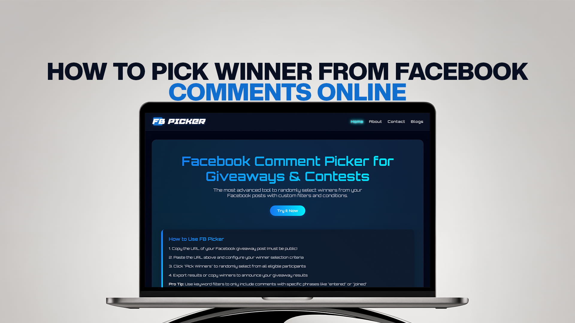 How to Pick Winner from Facebook Comments Online