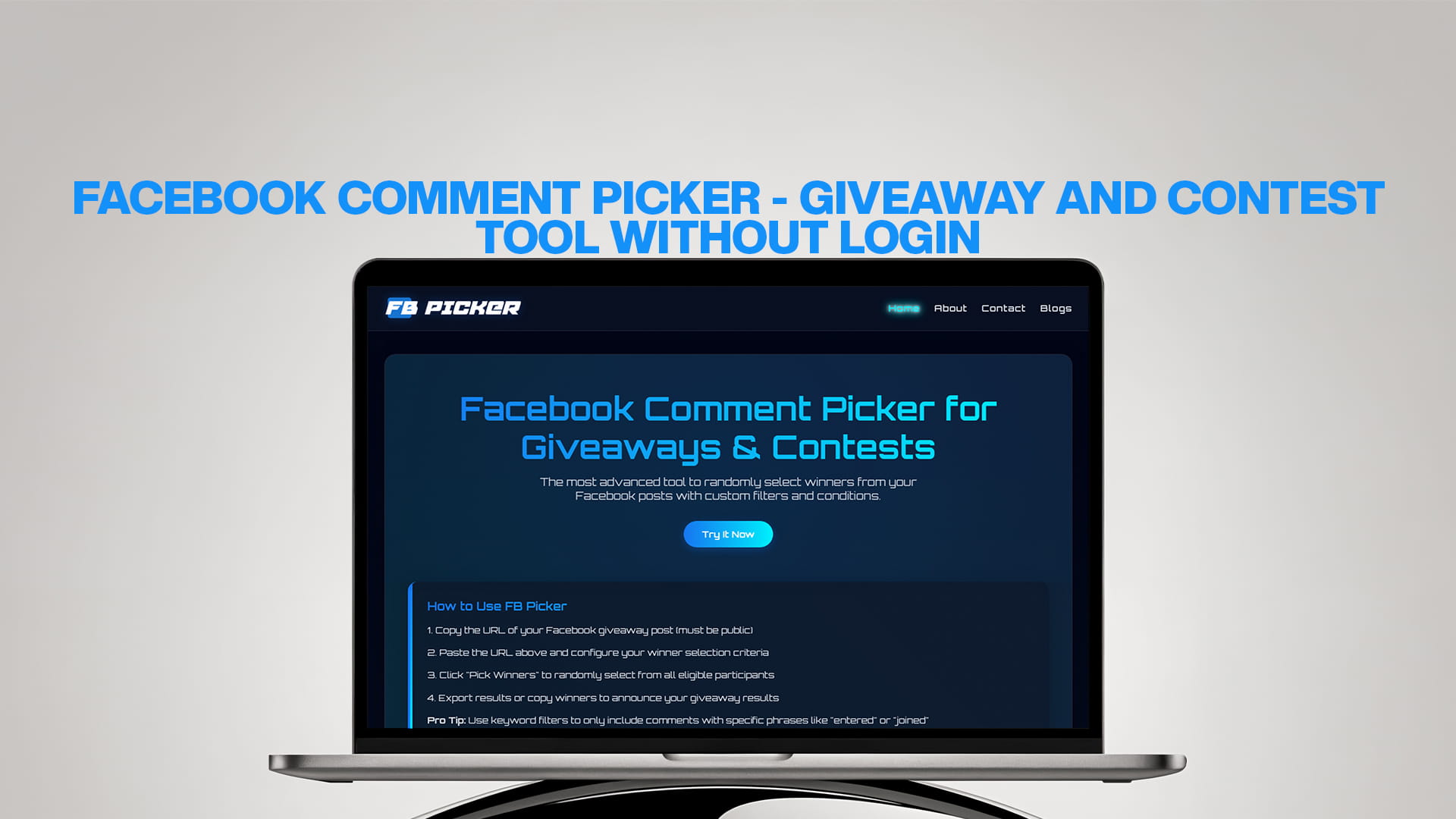 Facebook Comment Picker - Giveaway and Contest Tool Without Login