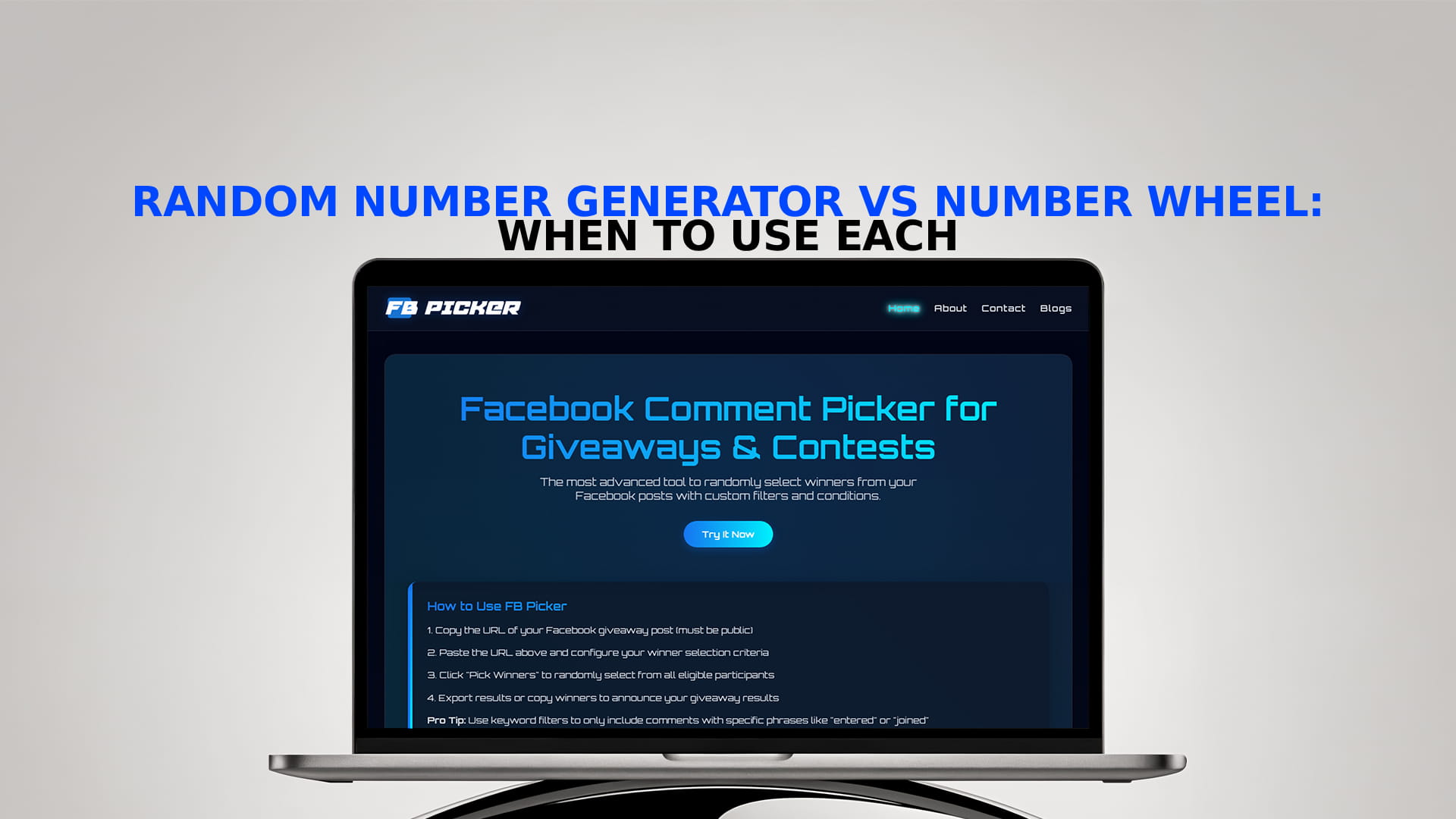 Random number generator vs number wheel: when to use each
