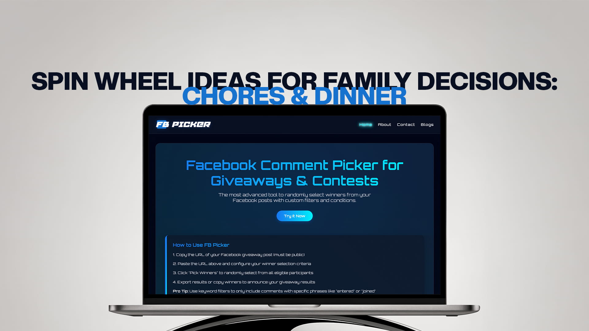 Spin Wheel Ideas for Family Decisions: Chores & Dinner