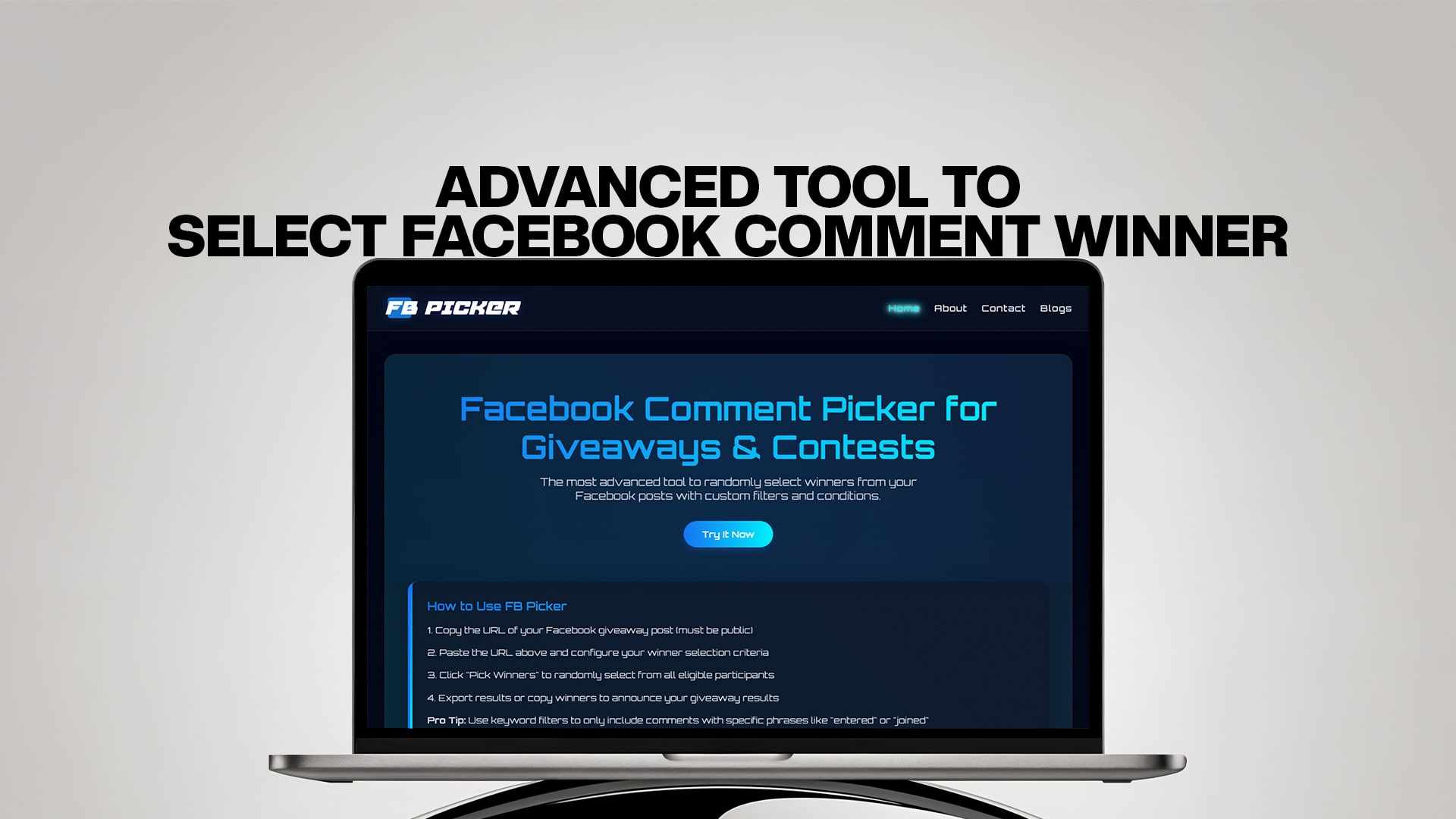 Advanced Tool to Select Facebook Comment Winner