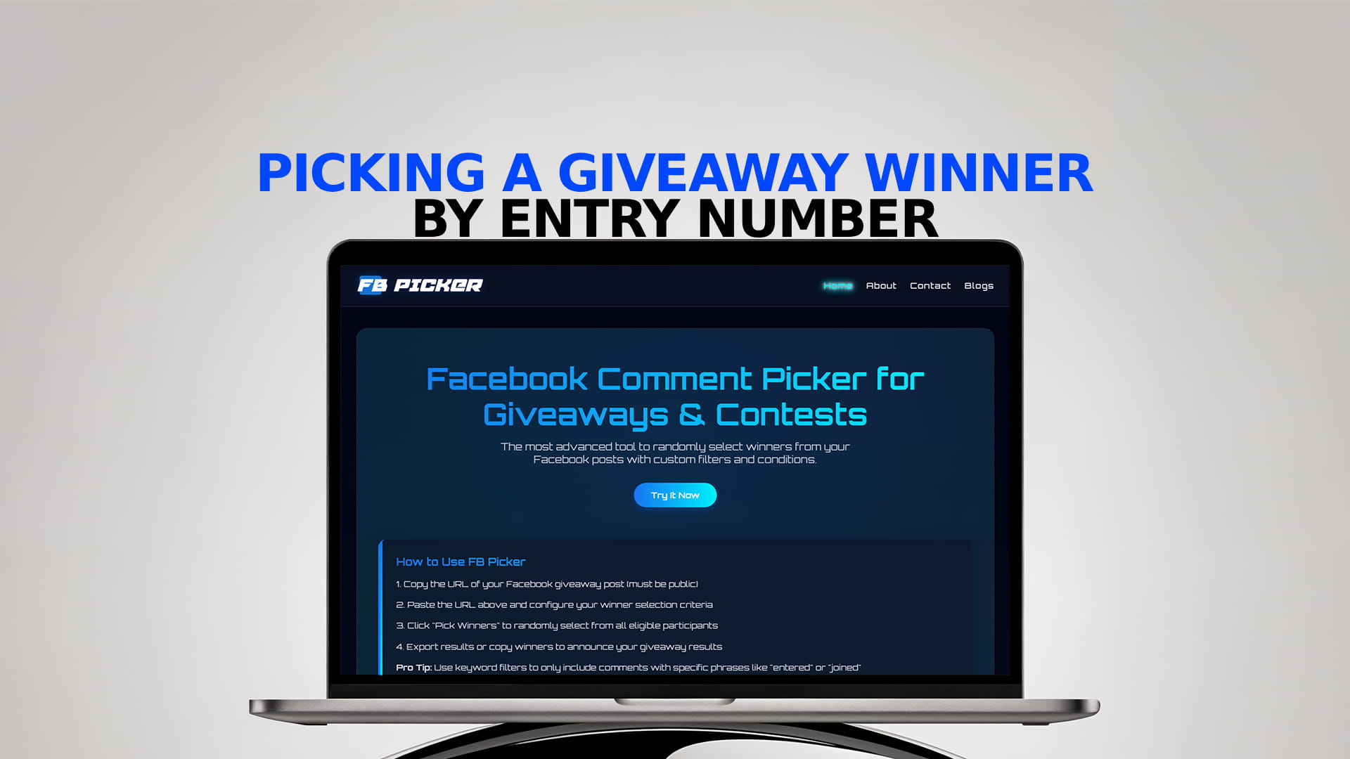 Picking a Giveaway Winner by Entry Number