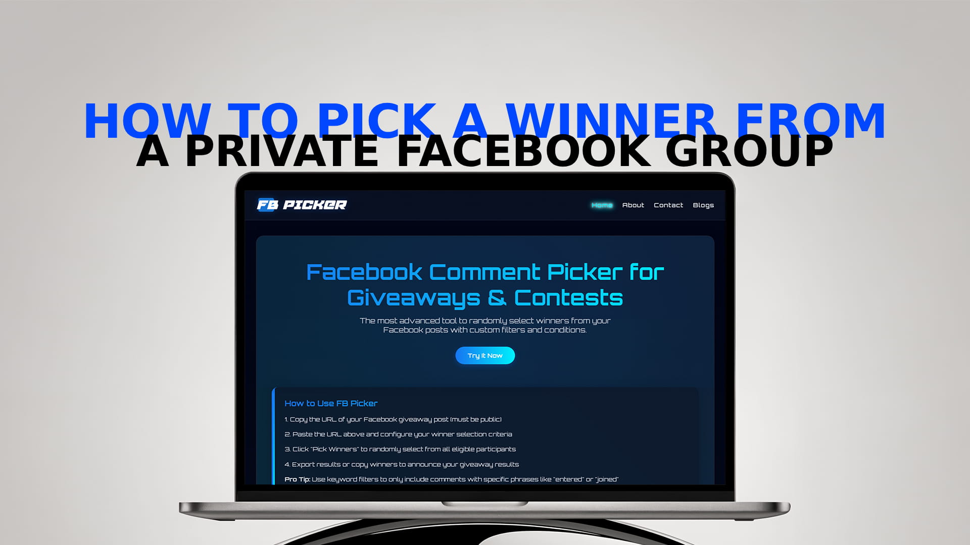 How to Pick a Winner from a Private Facebook Group