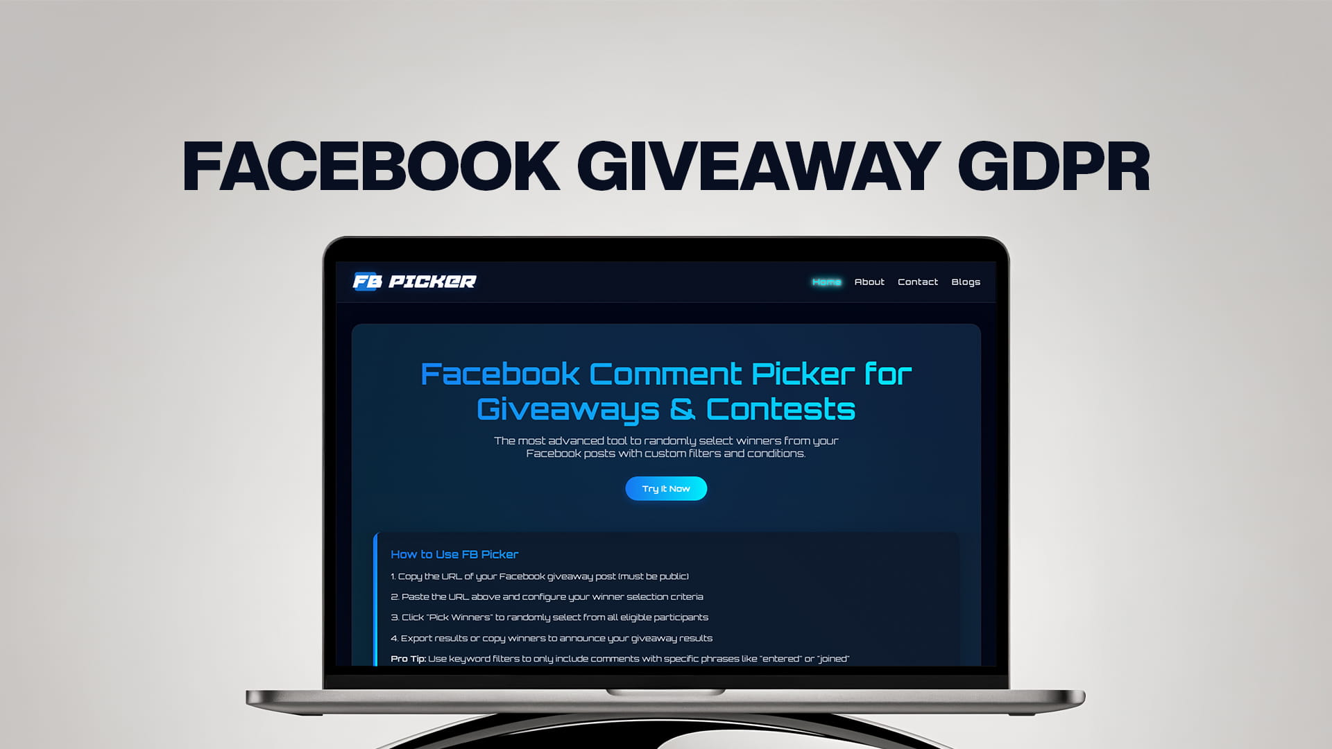 Facebook giveaway GDPR