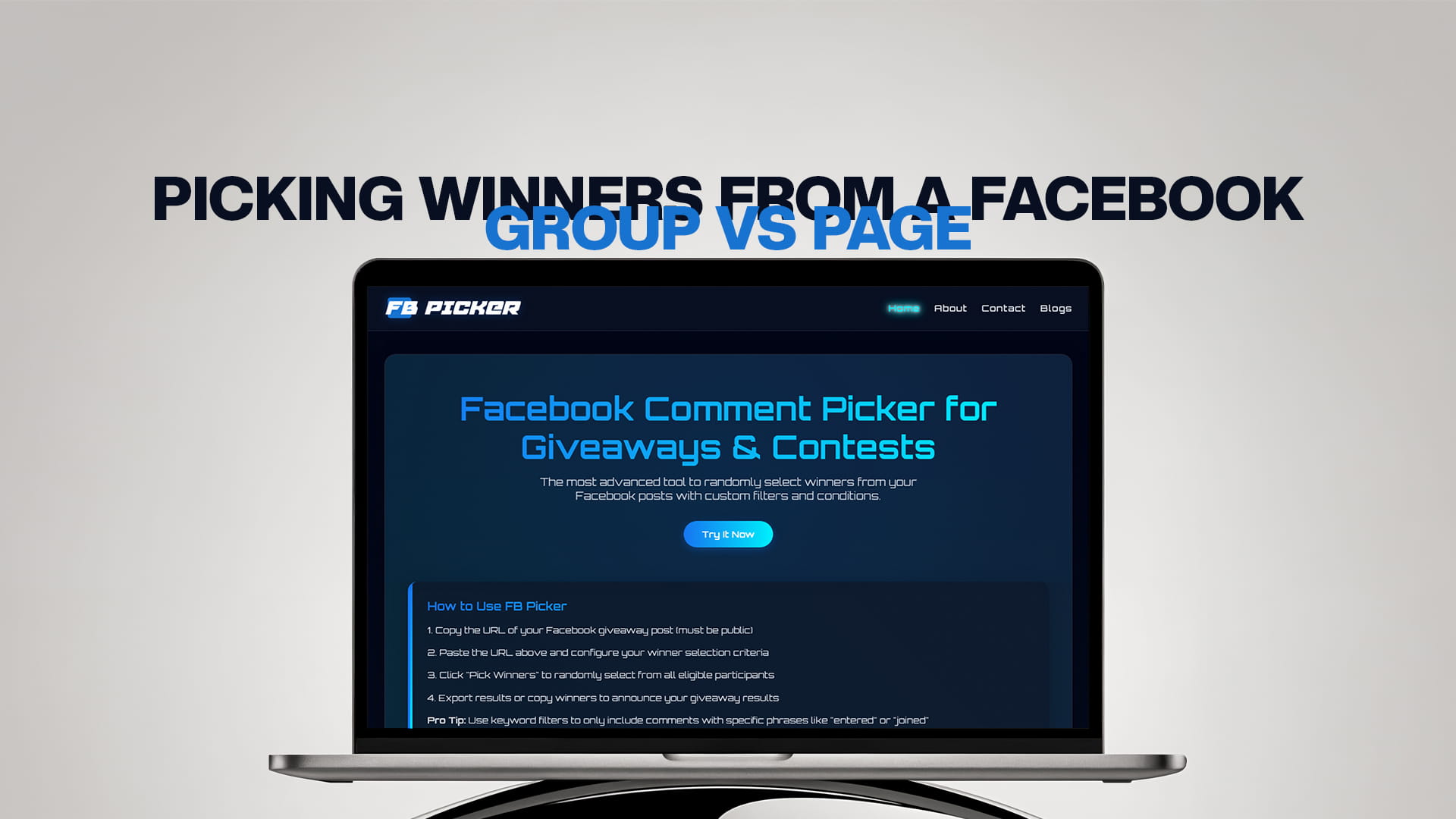Picking Winners From a Facebook Group vs Page
