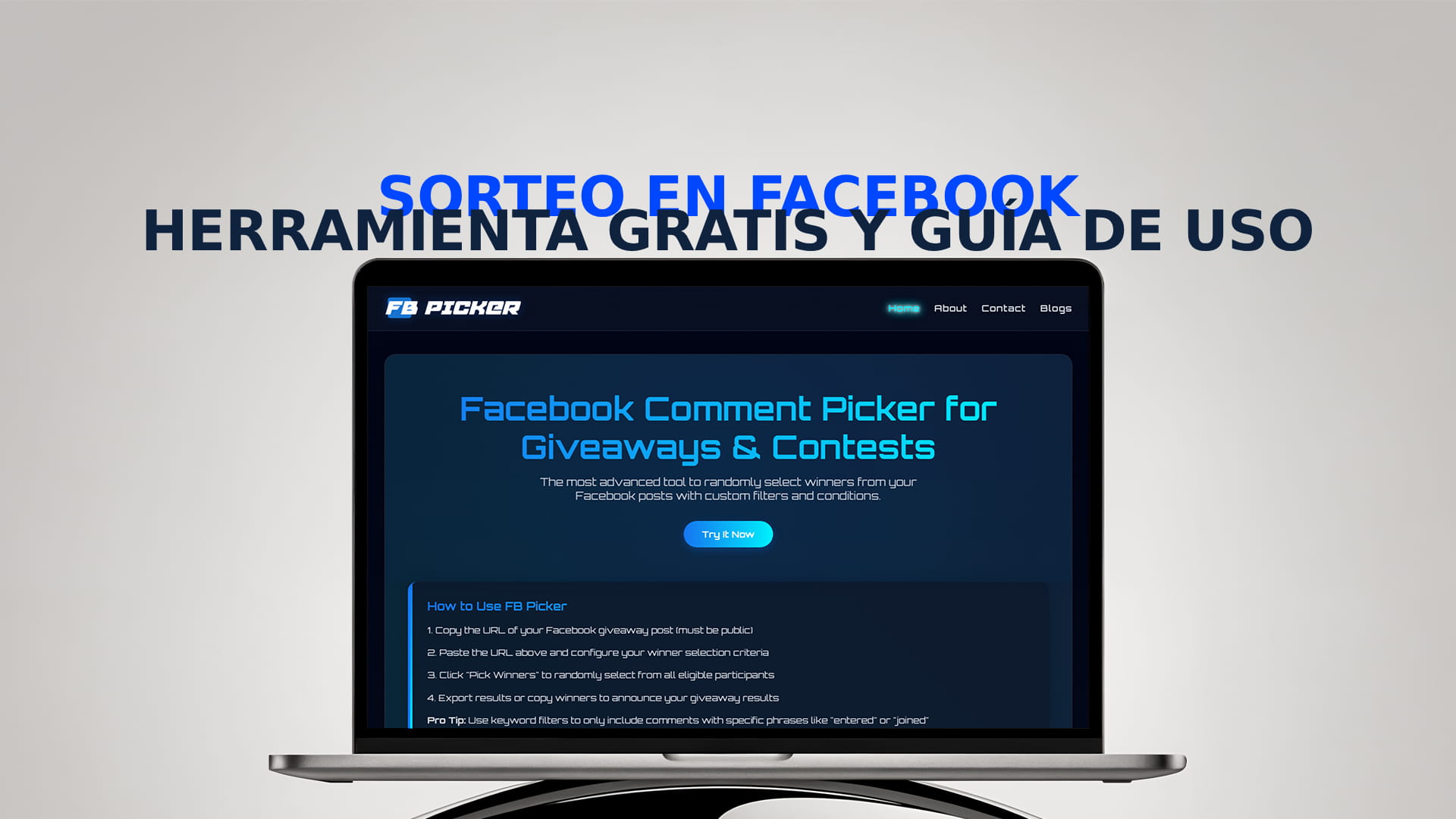 Sorteo en Facebook: herramienta gratis y guía de uso