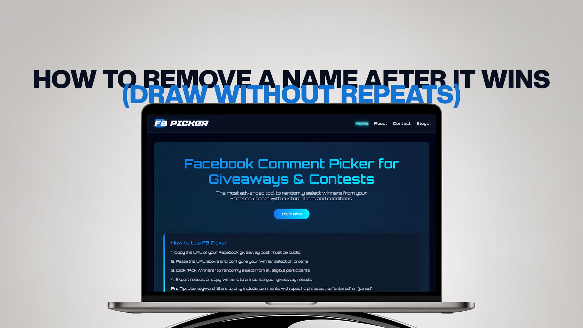 How to Remove a Name After It Wins (Draw Without Repeats)