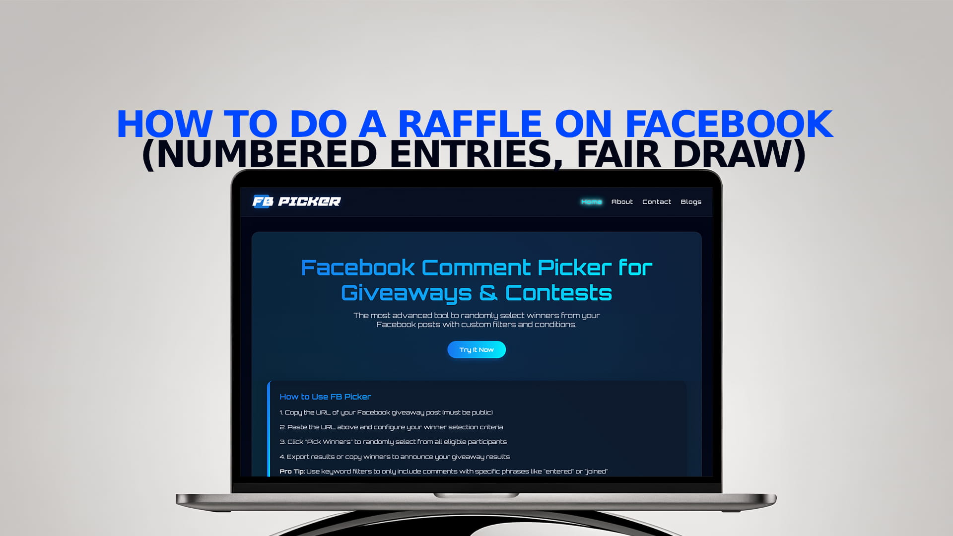 How to Do a Raffle on Facebook (Numbered Entries, Fair Draw)