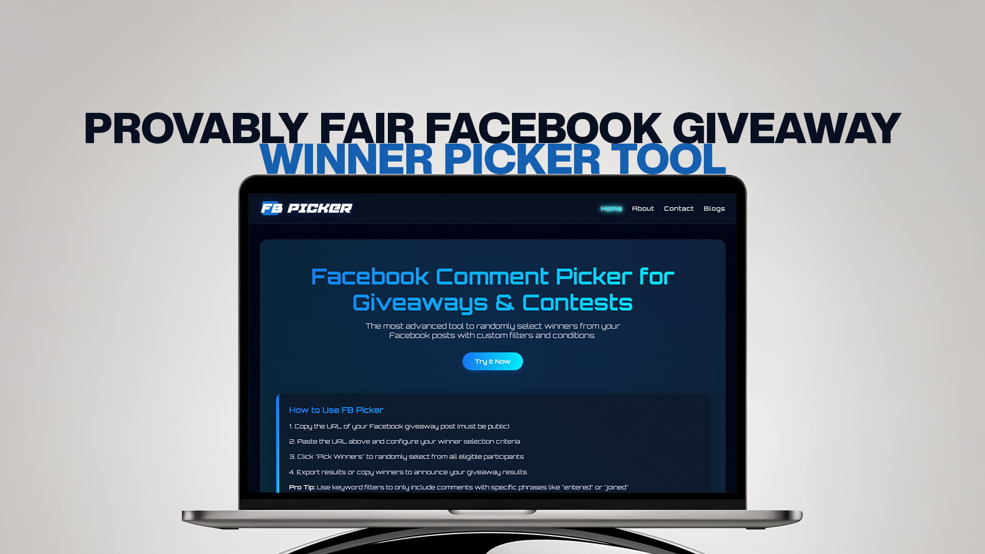 Provably Fair Facebook Giveaway Winner Picker Tool