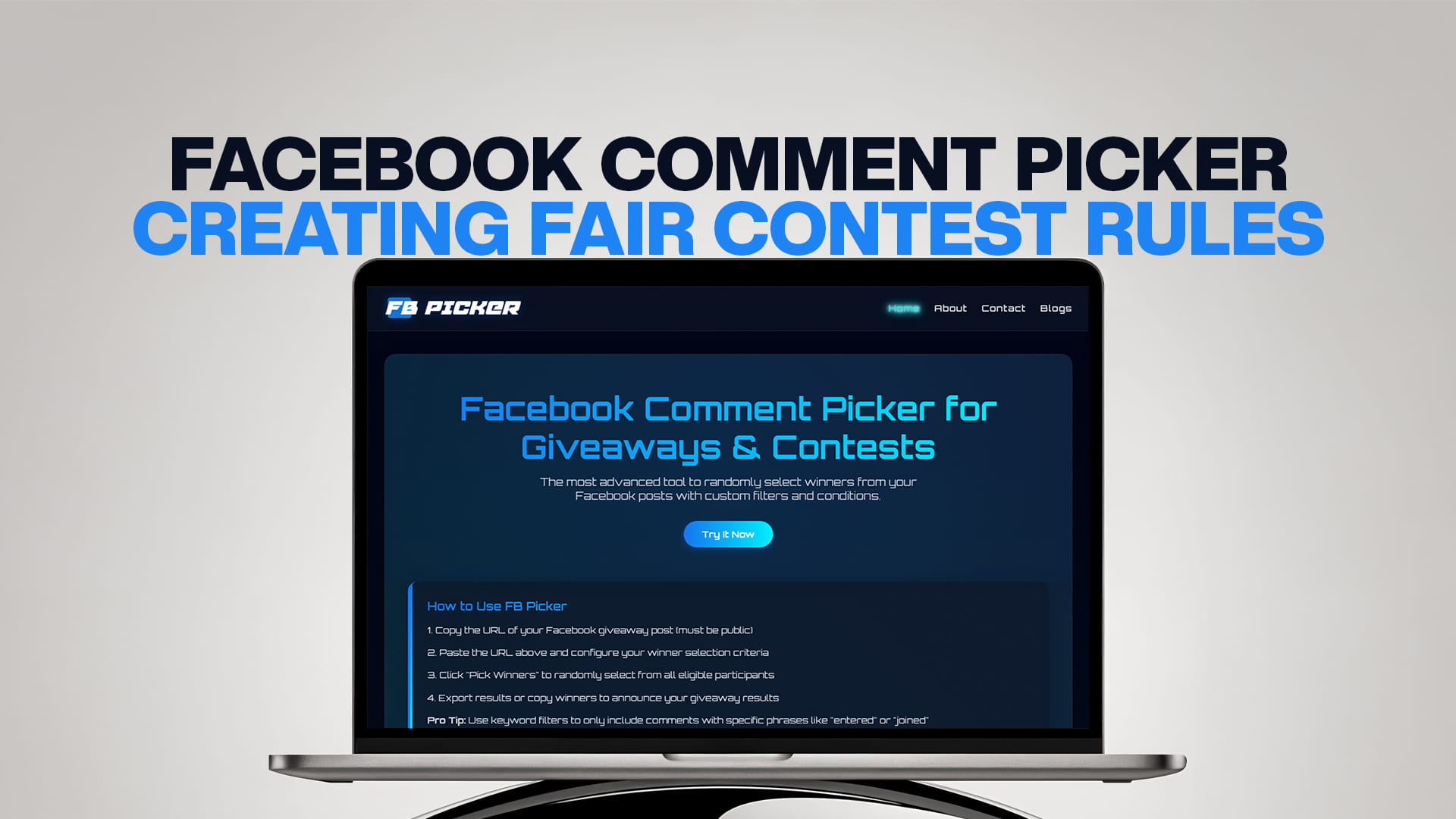 Facebook Comment Picker - Creating Fair Contest Rules